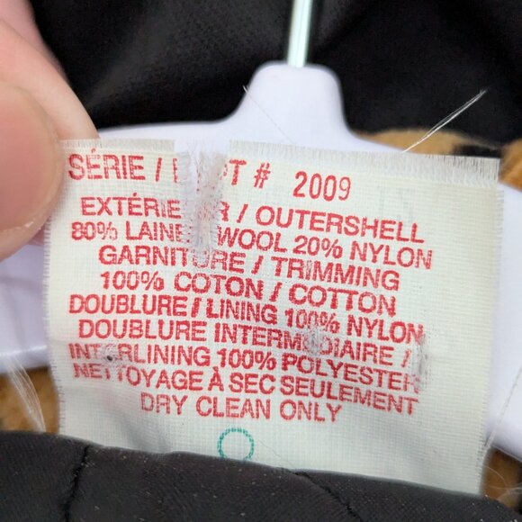 Pierre Cardin Paris Vintage Leopard trim pea wool coat - Picture 12 of 12